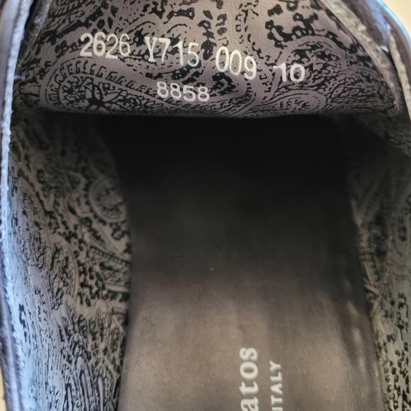 John Varvatos Leather Dress Shoes Wingtip Brogue Oxfords Grey Made in Italy - Picture 13 of 15